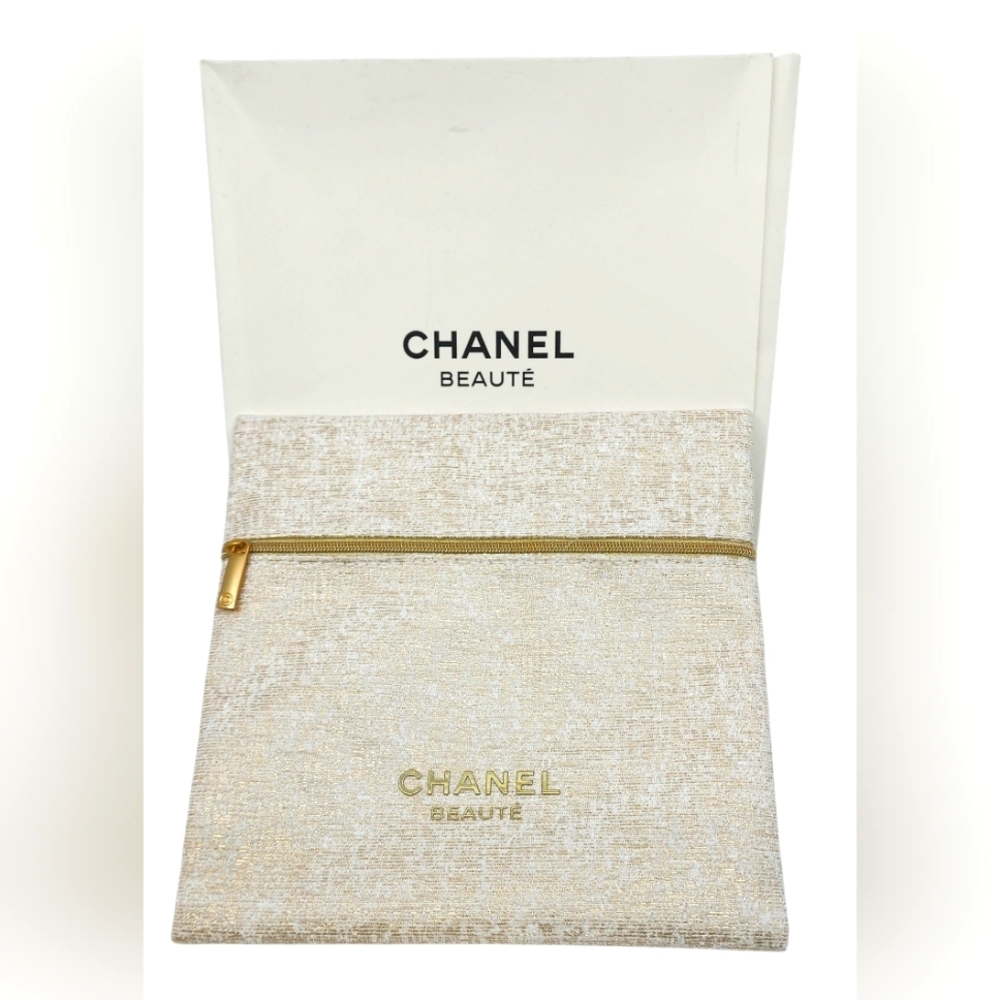 Chanel Beauté Gold Cosmetic Bag